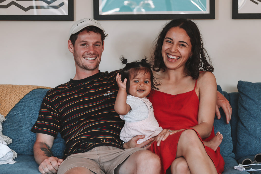 Hatch Family on couch